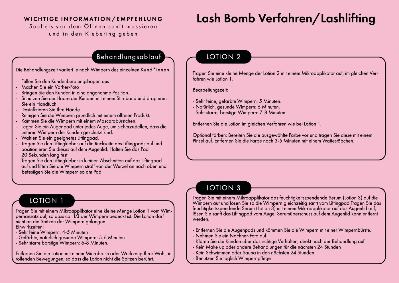 LASH & BROW BOMB Pack (Lotion 1,2 & 3) / 15ml je Packung