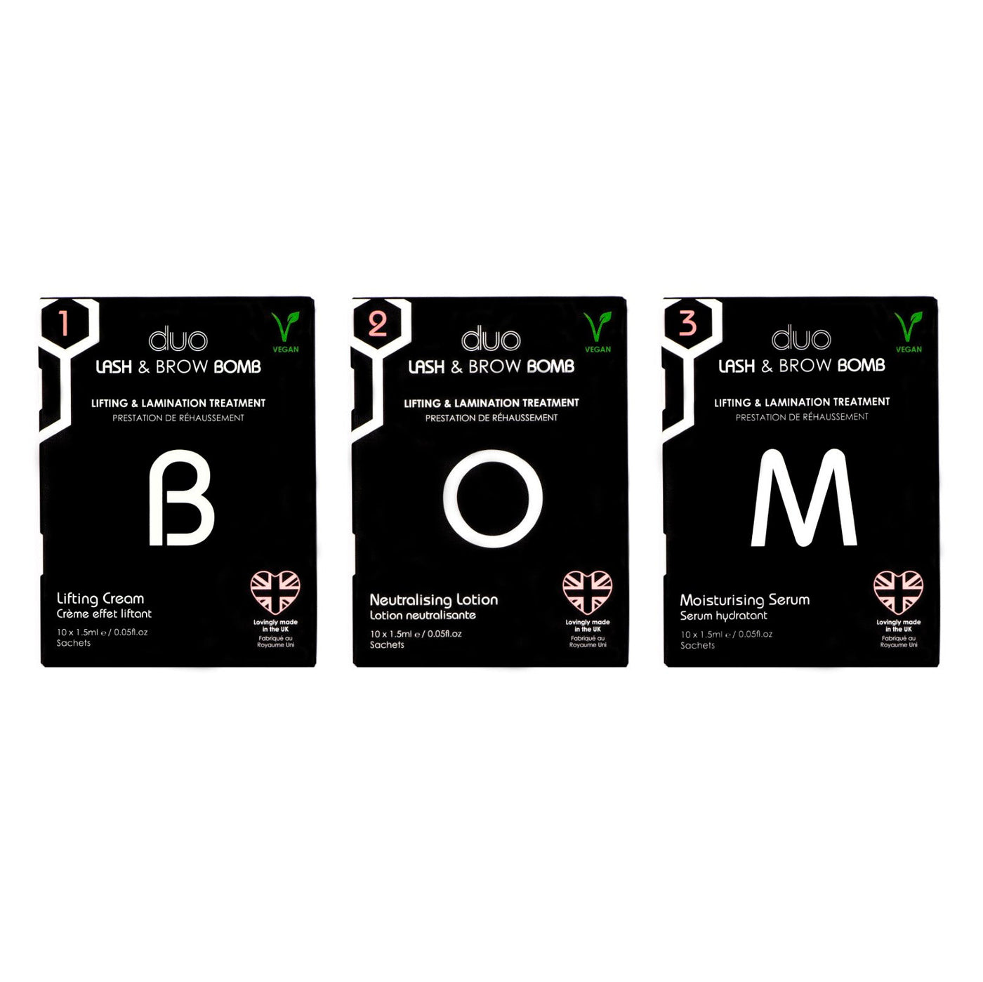 LASH & BROW BOMB Pack (Lotion 1,2 & 3) / 15ml je Packung